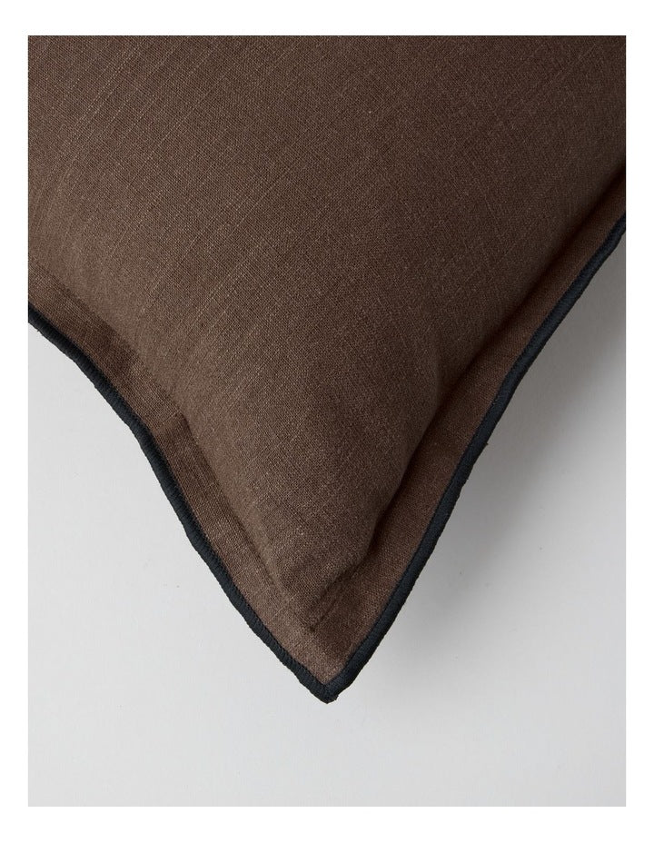 Contrast Linen Cushion in Cinnamon