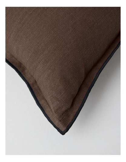 Contrast Linen Cushion in Cinnamon