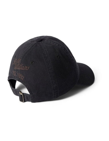 Longhorn Twill Cap Hat in Black Wash