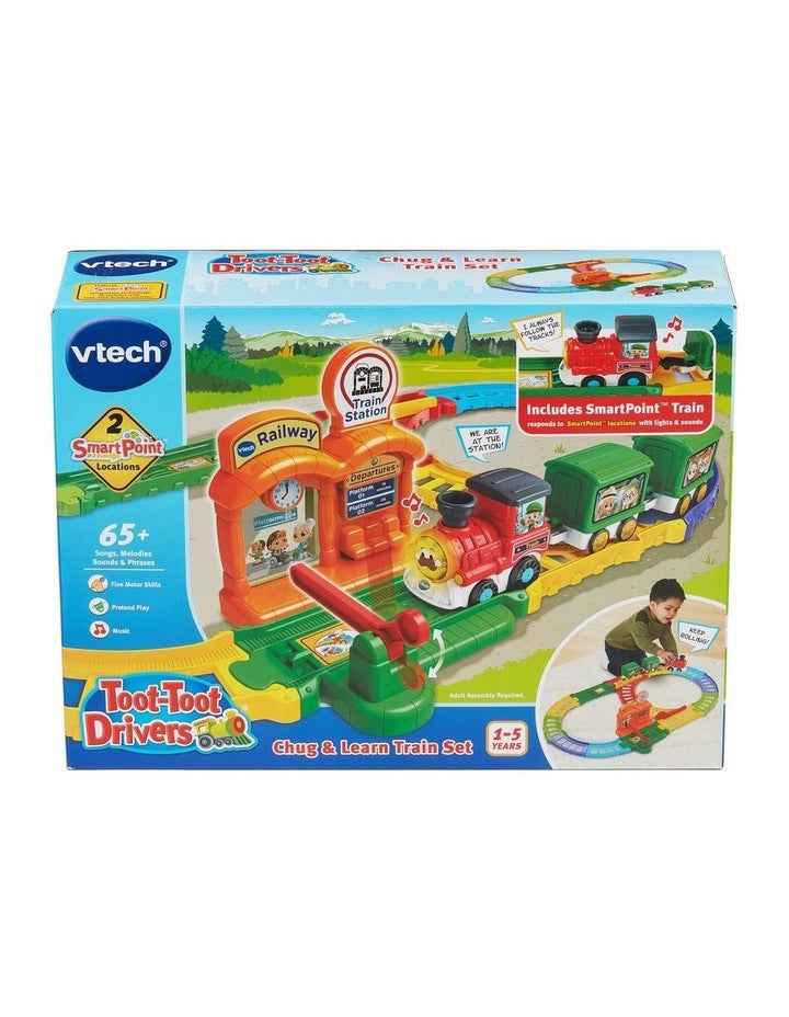 Wooden Train Set for Toddlers