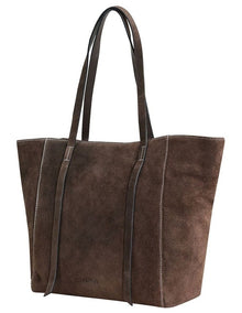 Montego Suede Tote Bag in Espresso