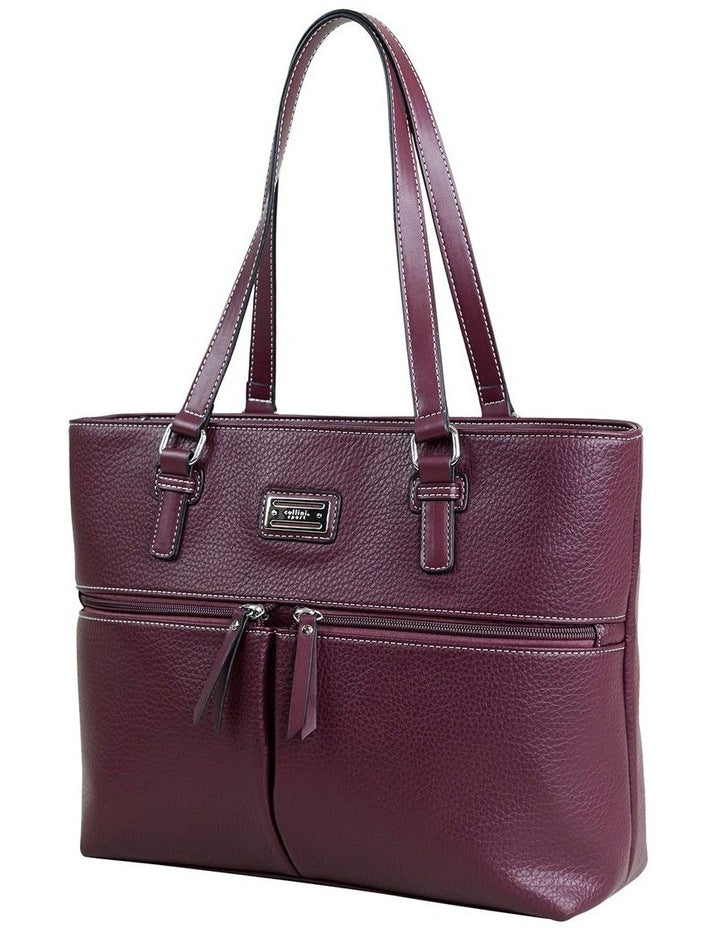 Edith Tote Bag in Plum