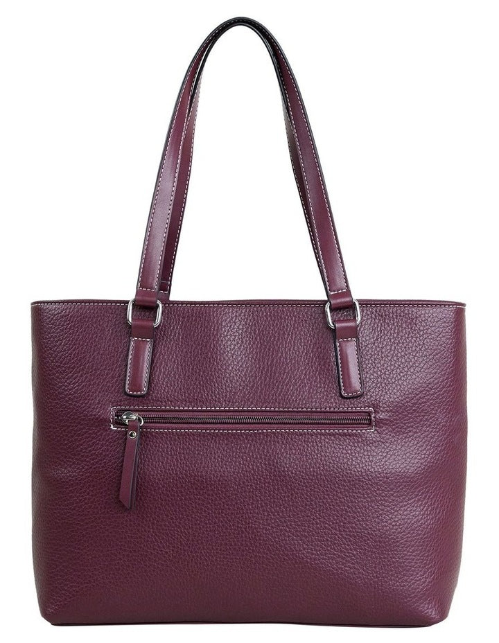 Edith Tote Bag in Plum