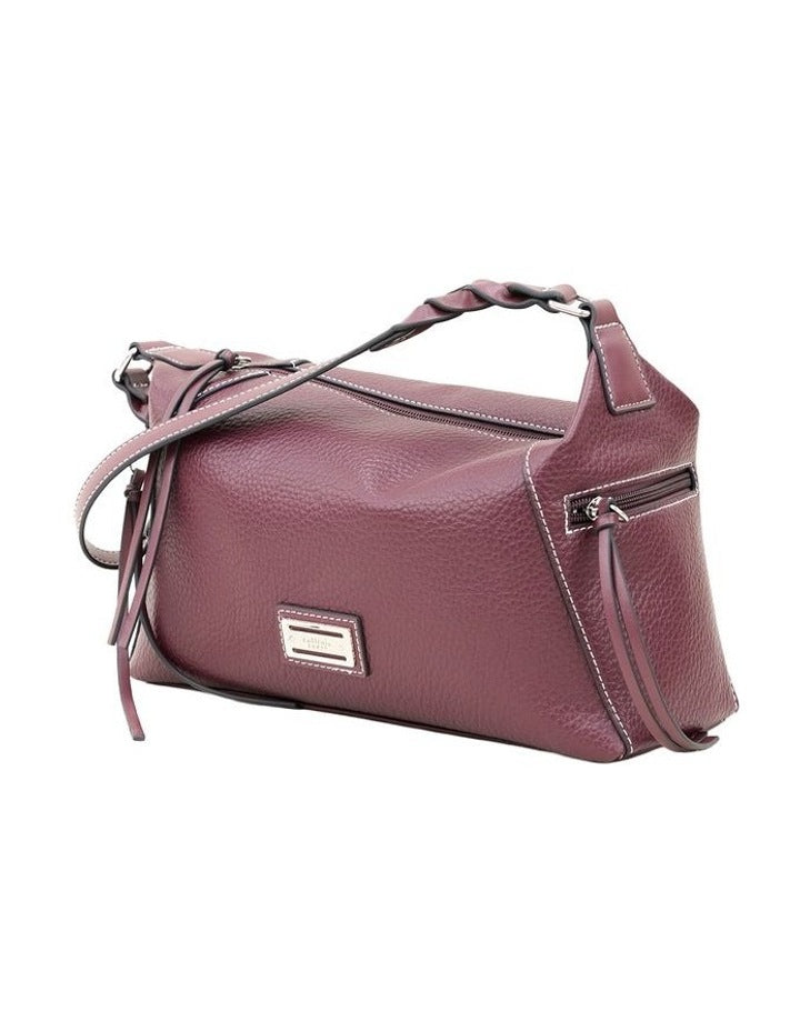 Edith Shoulder Bag in Plum