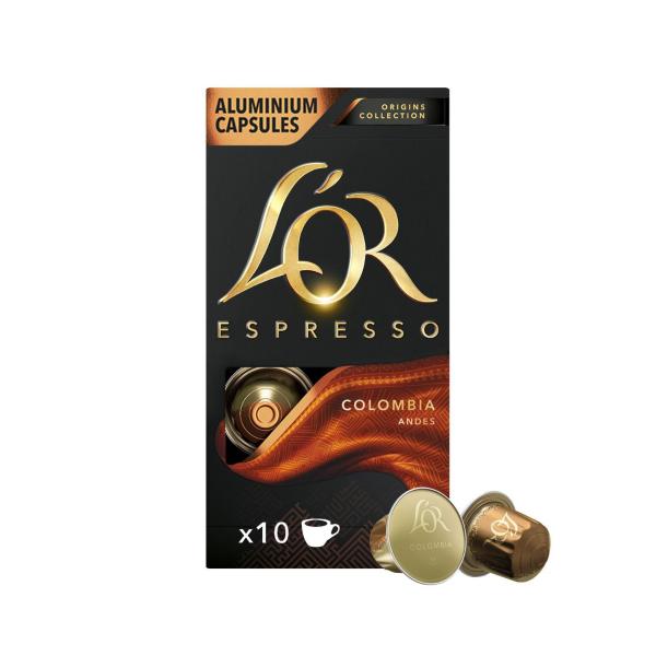 L'OR ESPRESSO COLOMBIA INTENSITY 8 COFFEE CAPSULES NESPRESSO* COMPATIBLE 52G:.:10 PACK