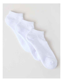 3 Pack Low Cut Sport Socks in White
