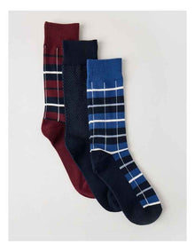 3 Pack Stripes Soft Top Socks
