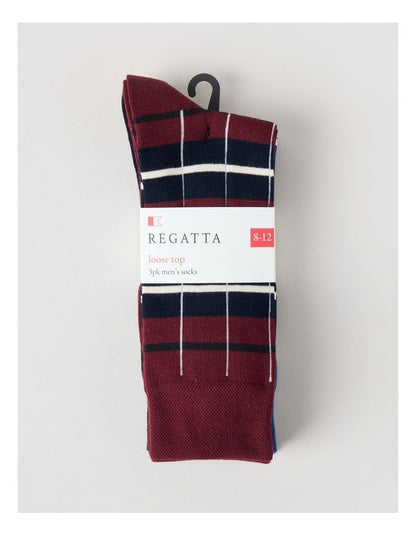 3 Pack Stripes Soft Top Socks