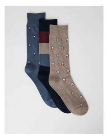 3 Pack Drinks Soft Top Socks