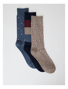 3 Pack Drinks Soft Top Socks