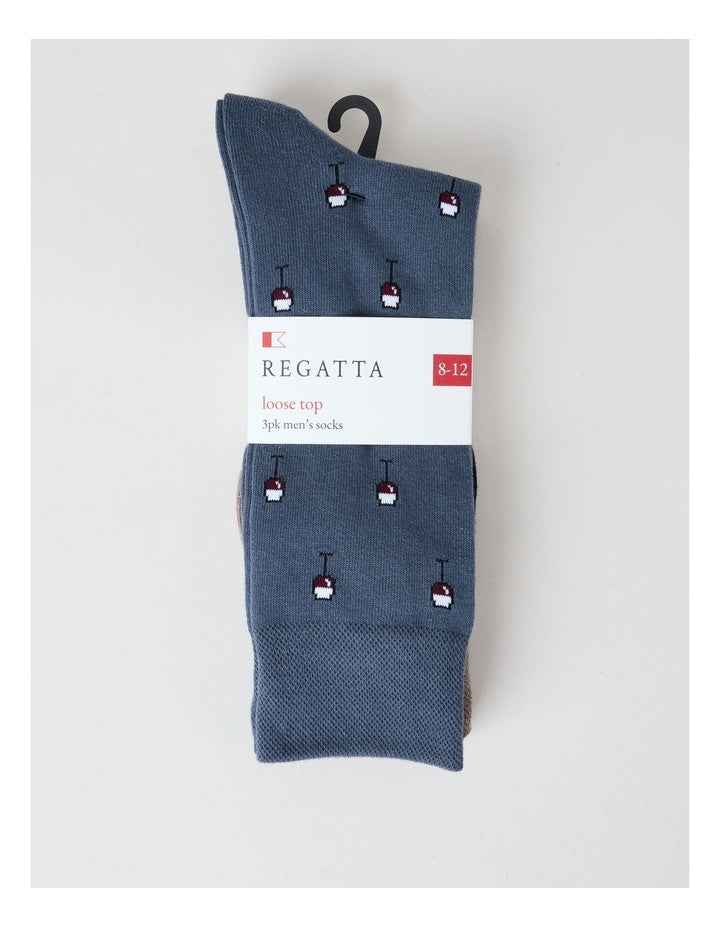 3 Pack Drinks Soft Top Socks