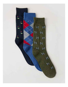 3 Pack Golf Soft Top Socks