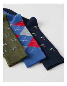 3 Pack Golf Soft Top Socks