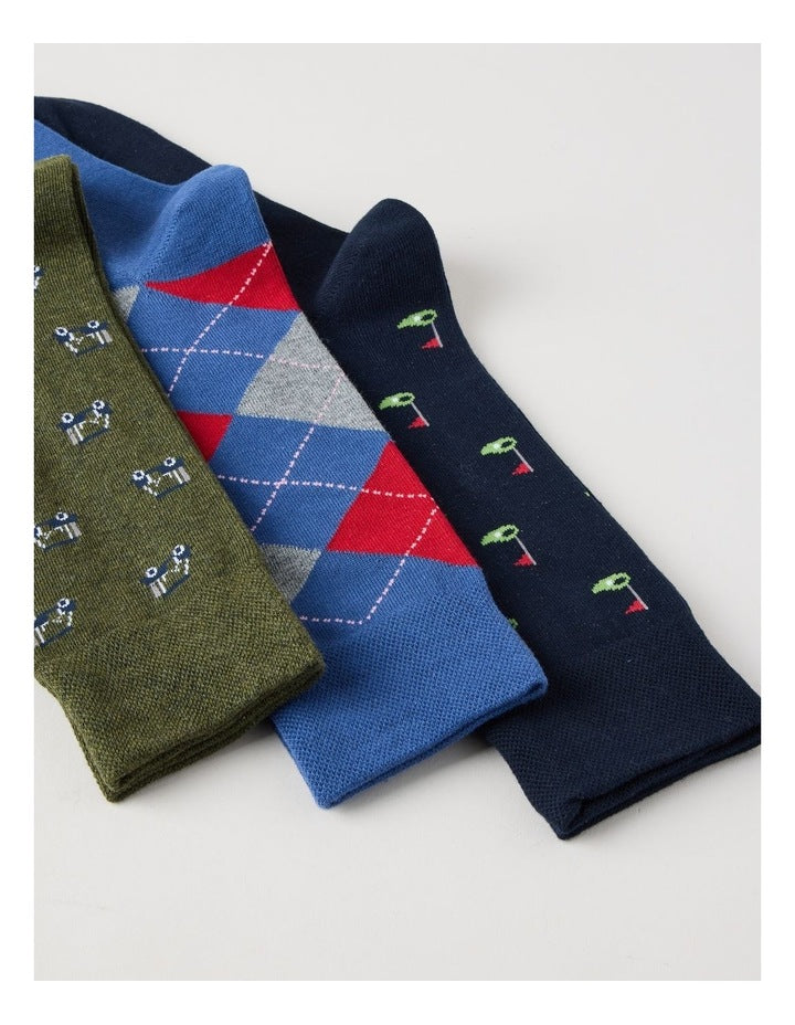 3 Pack Golf Soft Top Socks