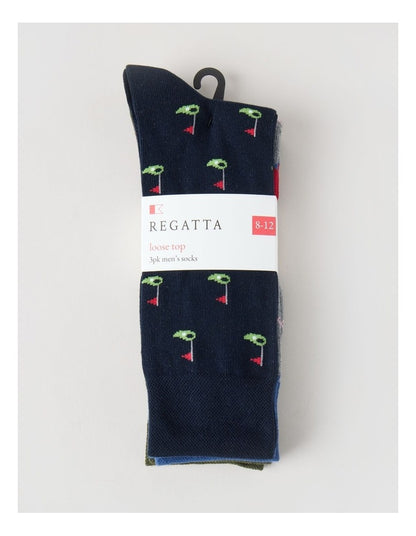 3 Pack Golf Soft Top Socks