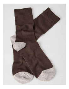 Merino Wool Boot Socks in Expresso and Taupe Marle