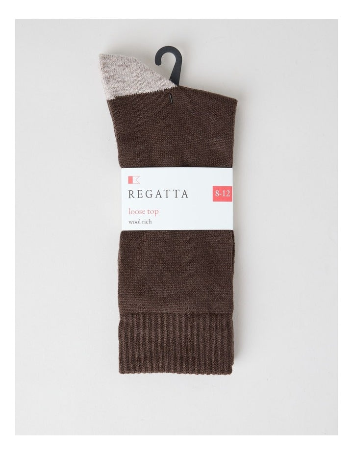 Merino Wool Boot Socks in Expresso and Taupe Marle