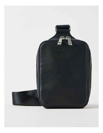 Saffiano Crossbody Bag in Black