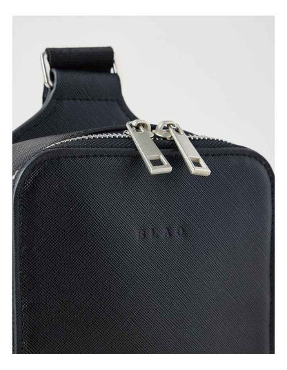 Saffiano Crossbody Bag in Black