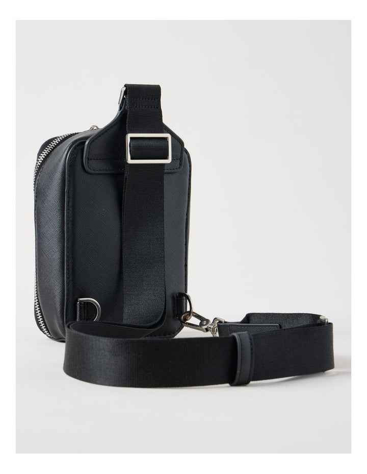 Saffiano Crossbody Bag in Black