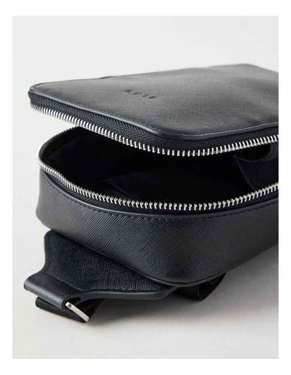 Saffiano Crossbody Bag in Black