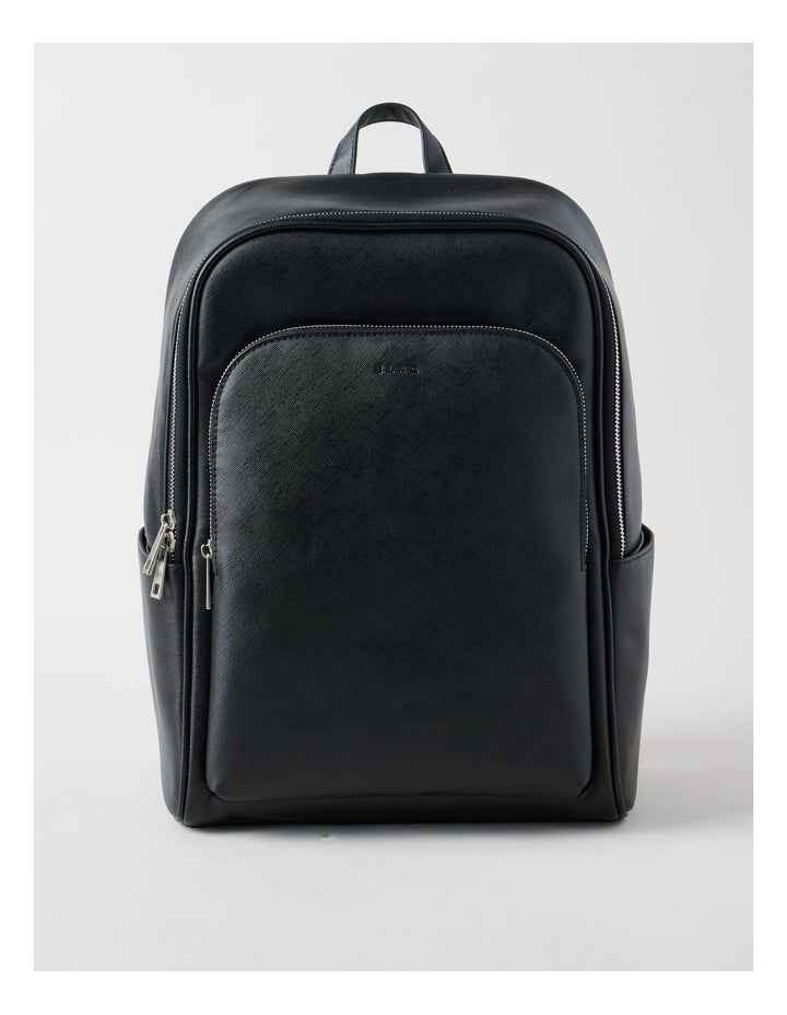 Saffiano Backpack Bag in Black