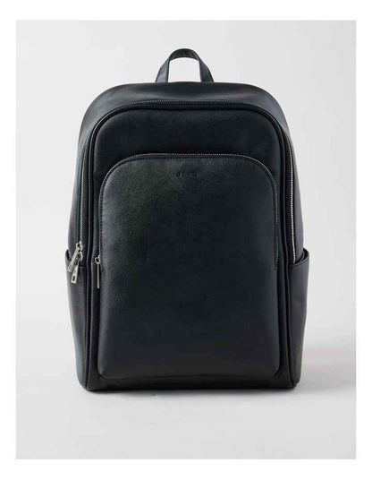 Saffiano Backpack Bag in Black