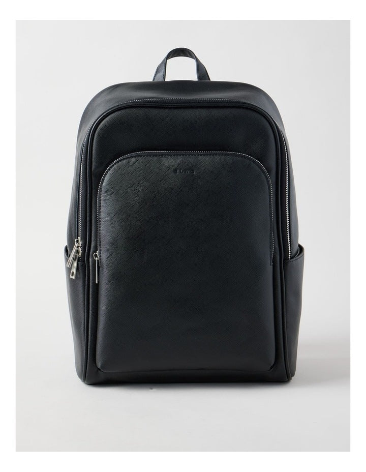 Saffiano Backpack Bag in Black