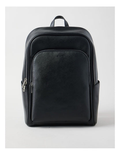 Saffiano Backpack Bag in Black