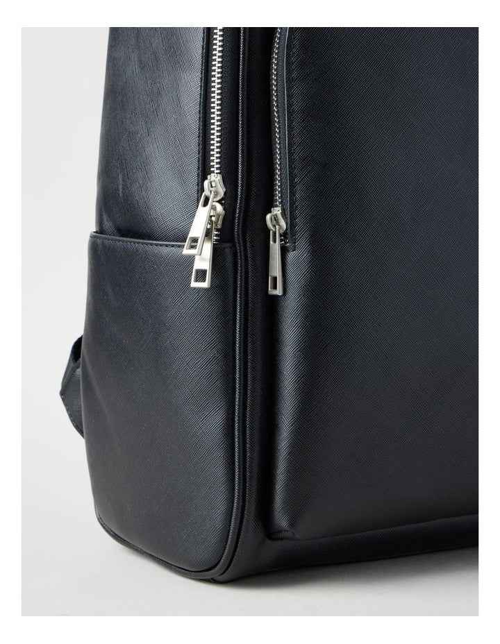 Saffiano Backpack Bag in Black