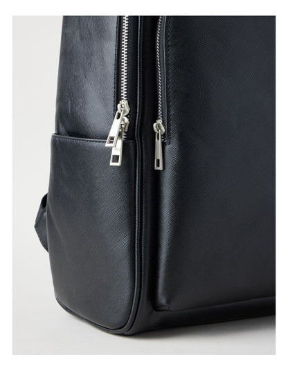 Saffiano Backpack Bag in Black