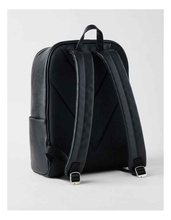 Saffiano Backpack Bag in Black