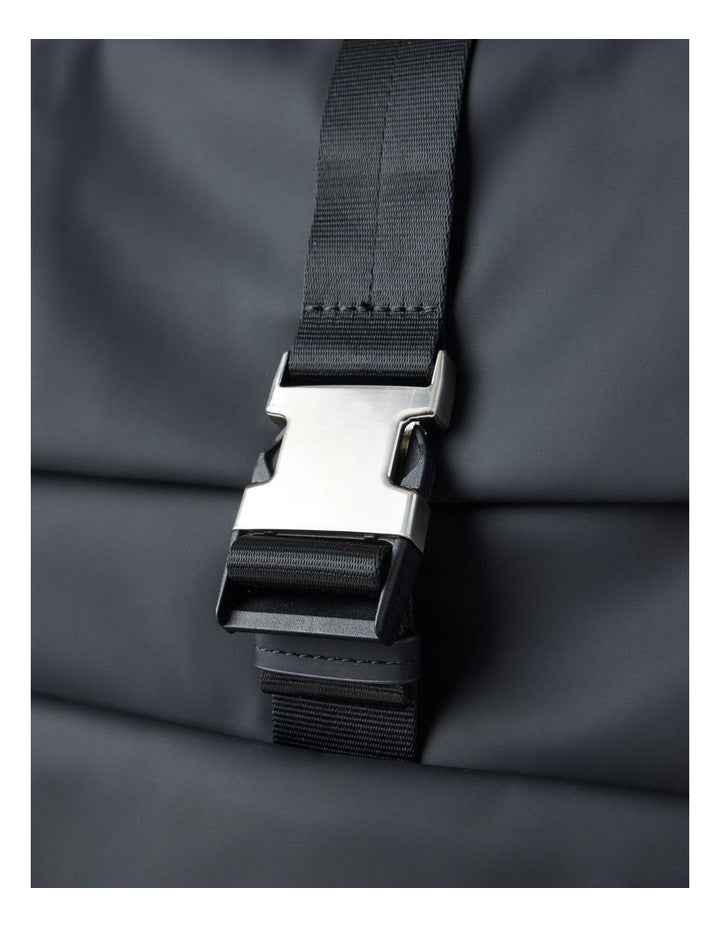 Rubberised Backpack Bag in Black
