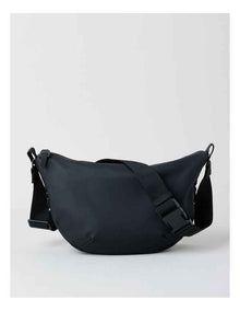 Rubberised Crossbody Bag in Black