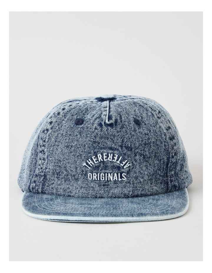 4 Panel Flat Brim Cap in Denim