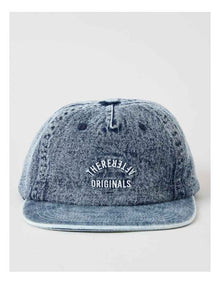 4 Panel Flat Brim Cap in Denim