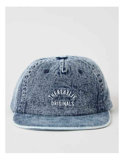 4 Panel Flat Brim Cap in Denim