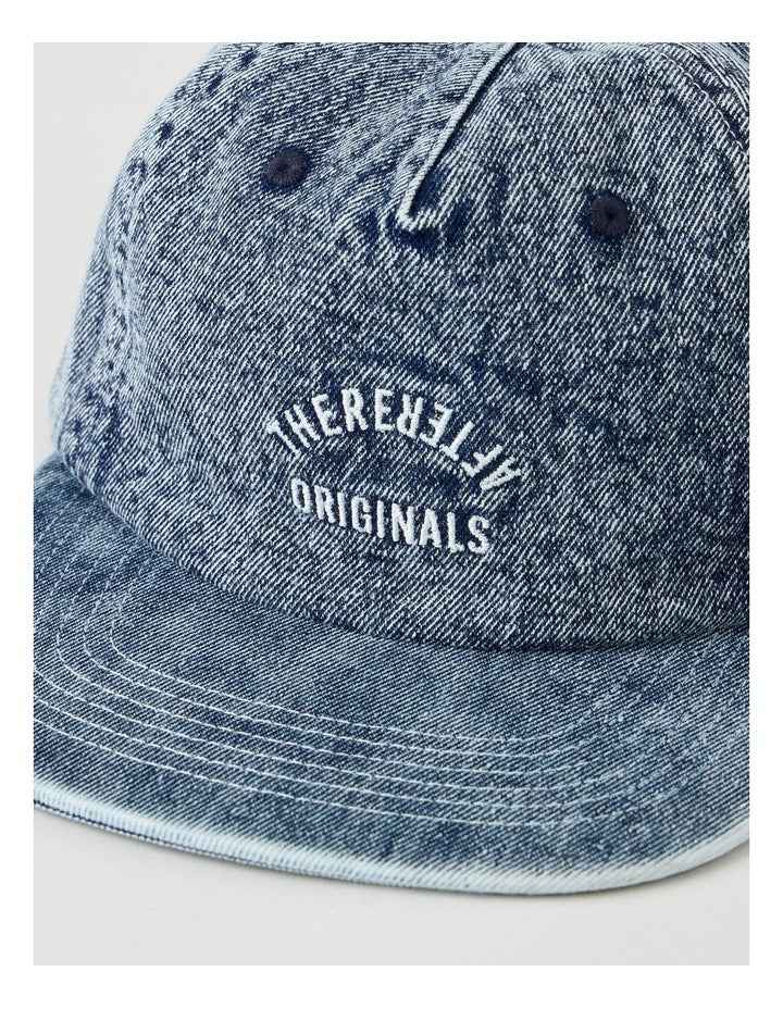4 Panel Flat Brim Cap in Denim