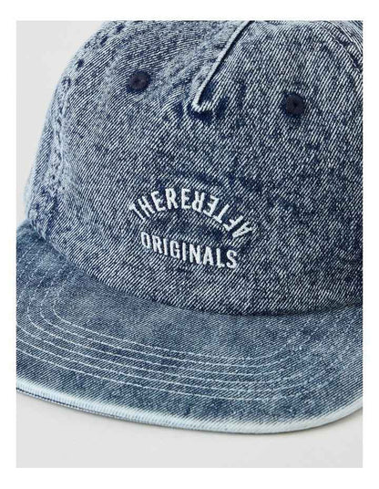 4 Panel Flat Brim Cap in Denim