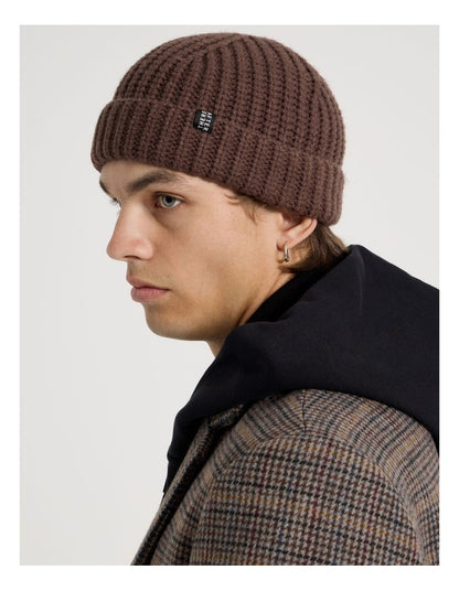 Fisherman Beanie in Brown Marle