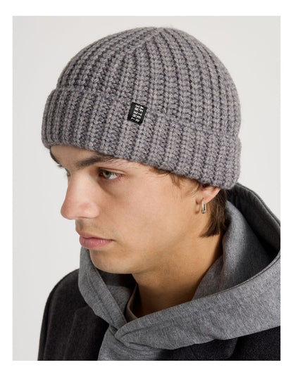 Fisherman Beanie in Charcoal Marle
