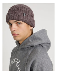 Fisherman Beanie in Grape Marle