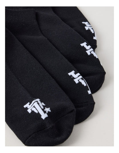 3 Pack Sneaker Logo Socks in Black