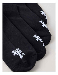 3 Pack Sneaker Logo Socks in Black