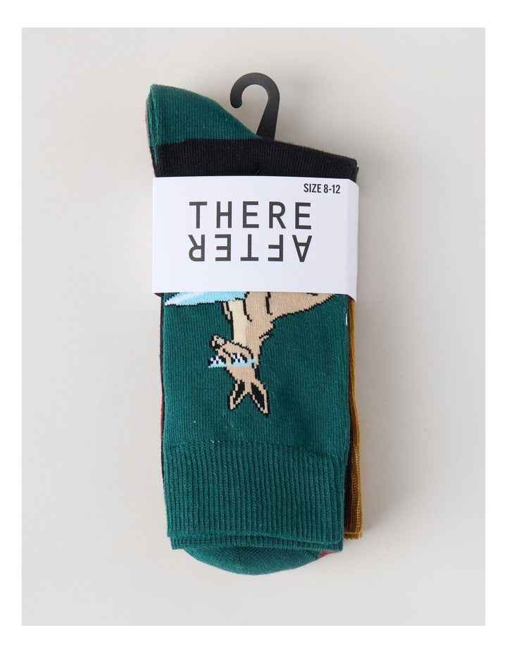 3 Pack Novelty Socks in Jasper, Ochre, and Ginger