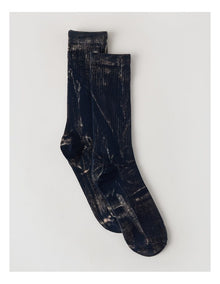 2 Pack Pigment Dye Rib Socks in Navy and Dusky Green