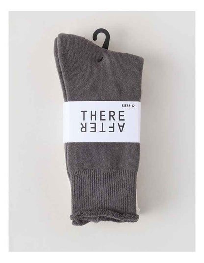 2 Pack Cotton Terry Socks in Warm Grey and Moonbeam