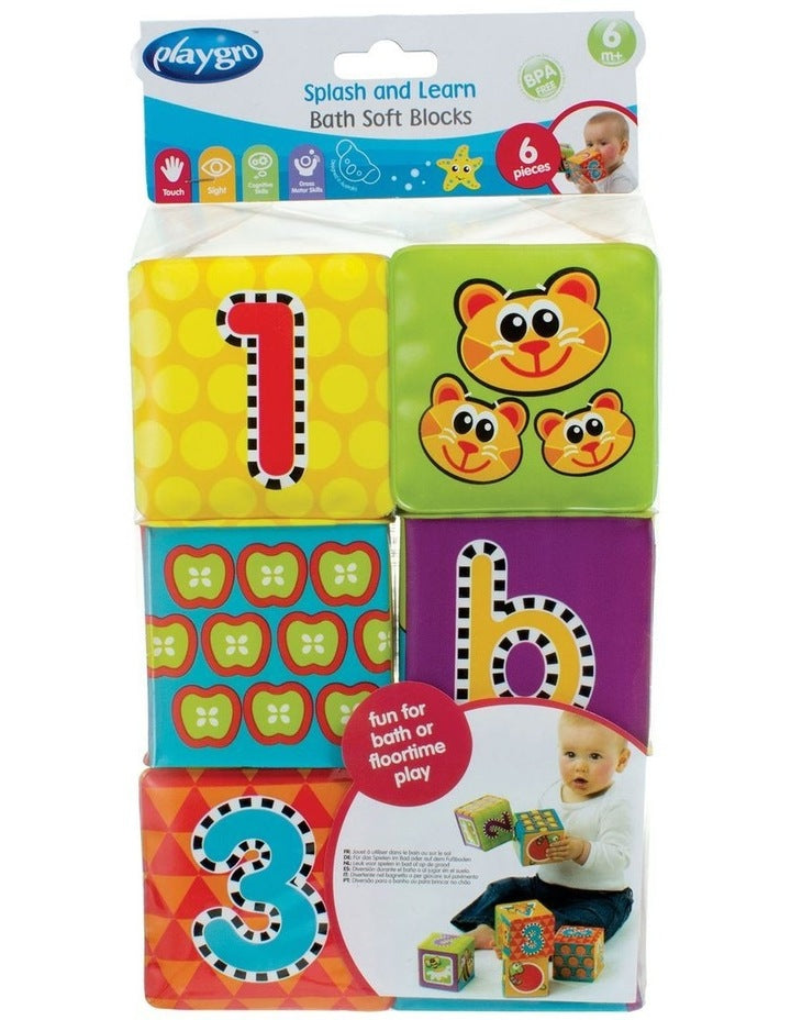 Splash And Learn Bath Soft Blocks 6 Piece
