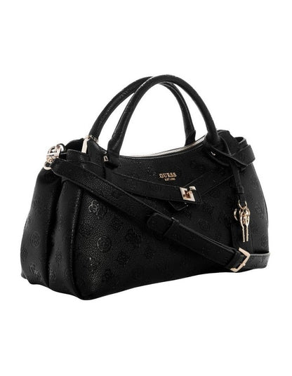 Ella Logo Satchel Bag in Black Logo