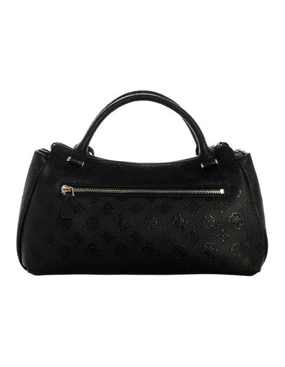 Ella Logo Satchel Bag in Black Logo